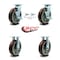 Service Caster 8 Inch Polyurethane Caster Set with 2 Brakes/Swivel Lock 2 Rigid SCC-30CS820-PPUR-TLB-BSL-2-R-2 - alternate 3